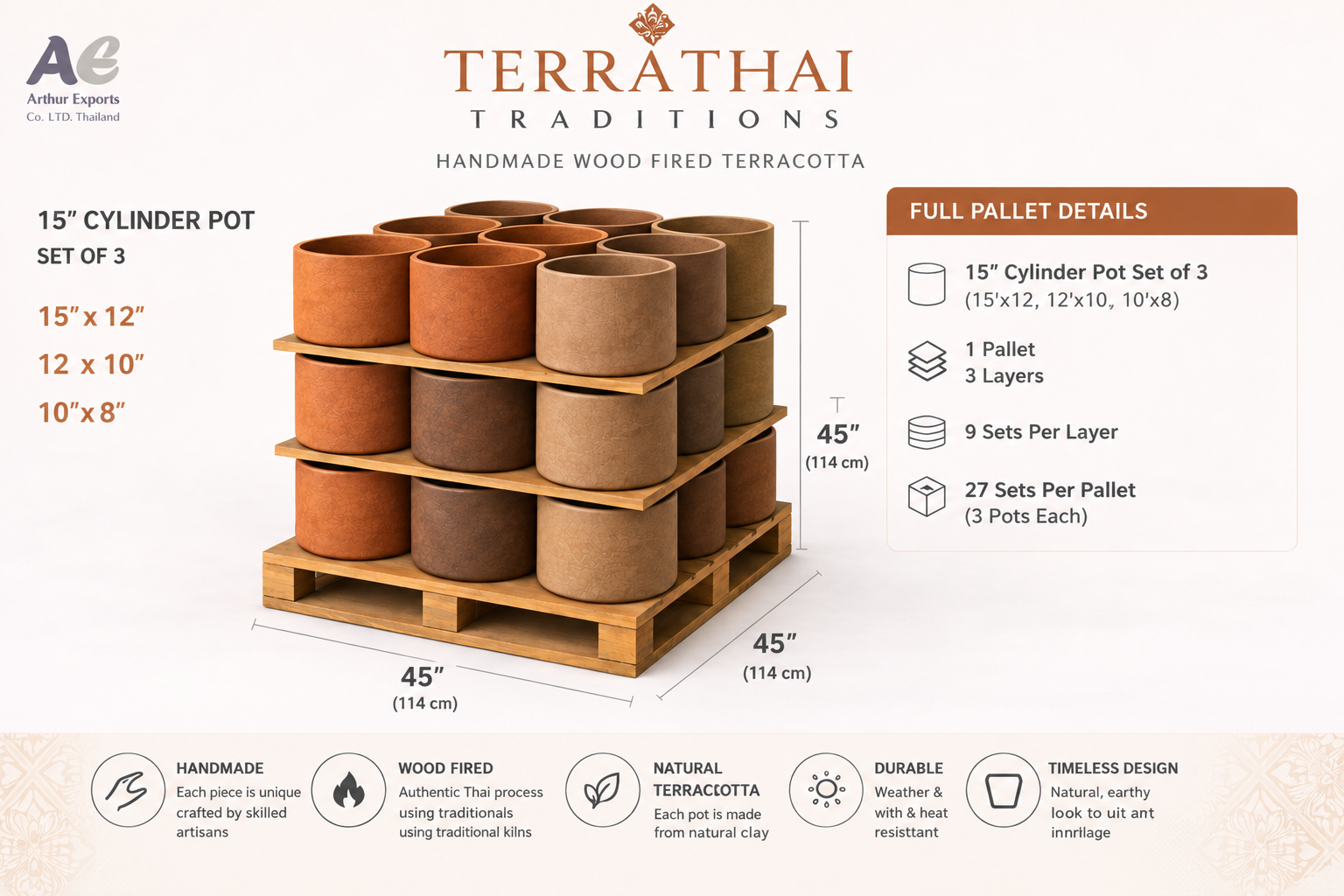 TerraThai Traditions wood-fired terracotta collection